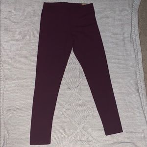 Burgundy Aztec Pattern Leggings